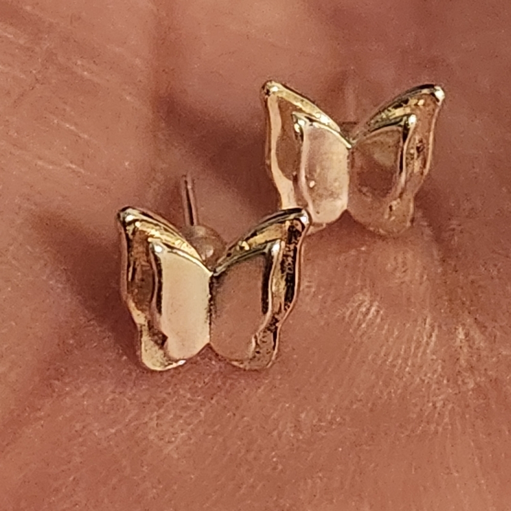 Silver Butterfly Earrings - Picture 2 of 4